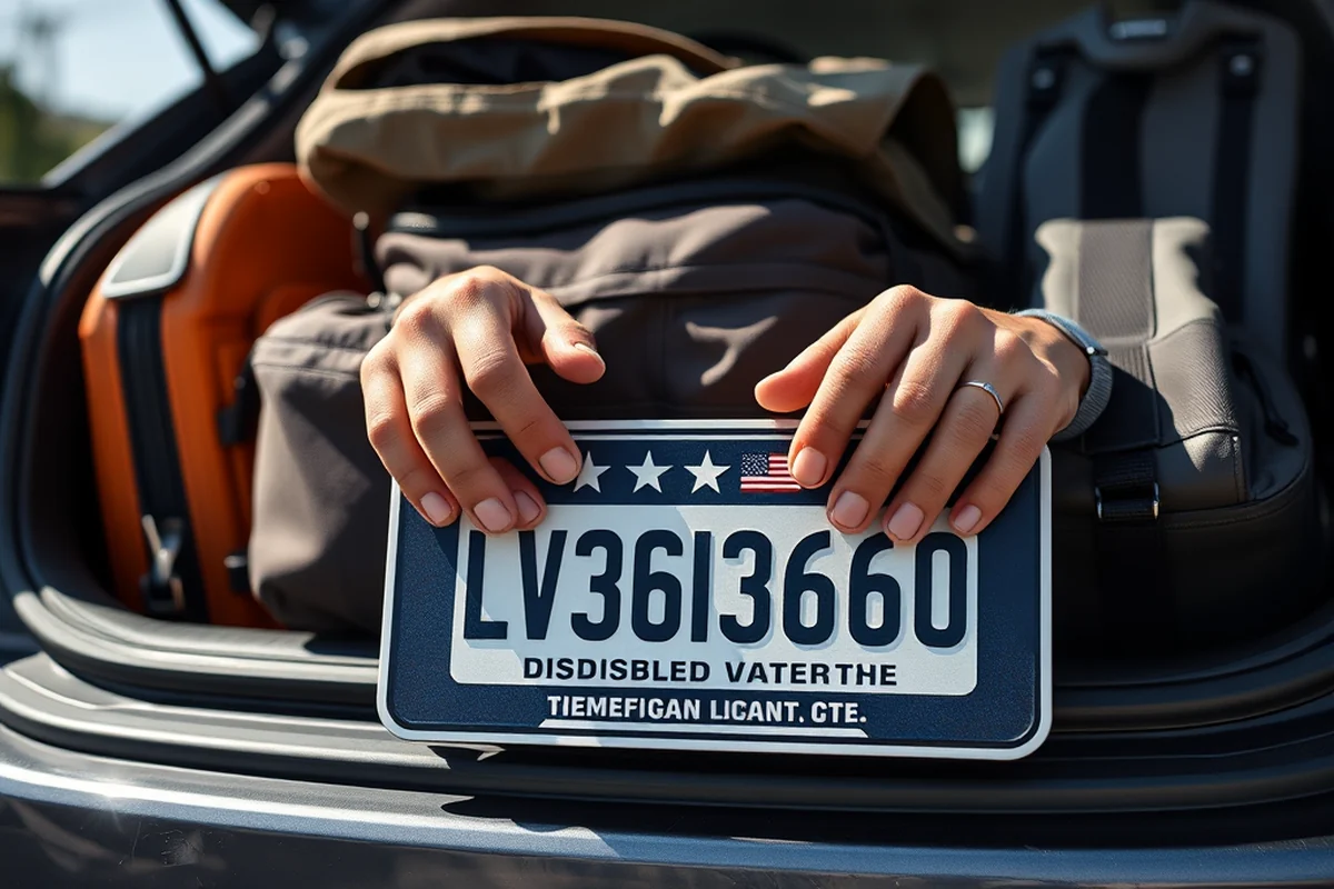 disabled veteran license plate — Disabled Veteran License Plate (step by step)